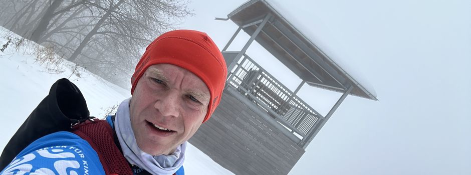Winterbedingungen beim Tunnelweg-Teufelskanzel-Trailmarathon