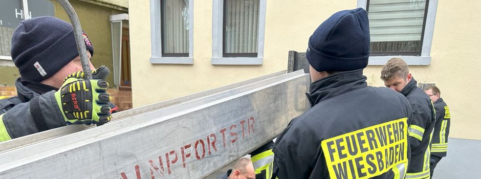 Hochwasserschutzwände in Kostheim aufgebaut