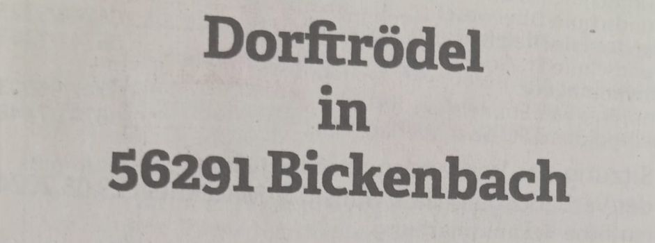 Dorfflohmarkt 15.08.2026
