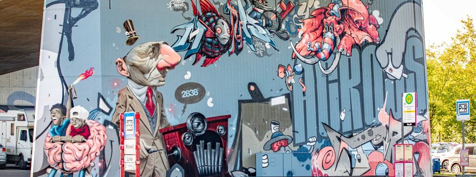 In einer Nacht: Riesiges Graffiti-Kunstwerk entsteht live in Koblenz