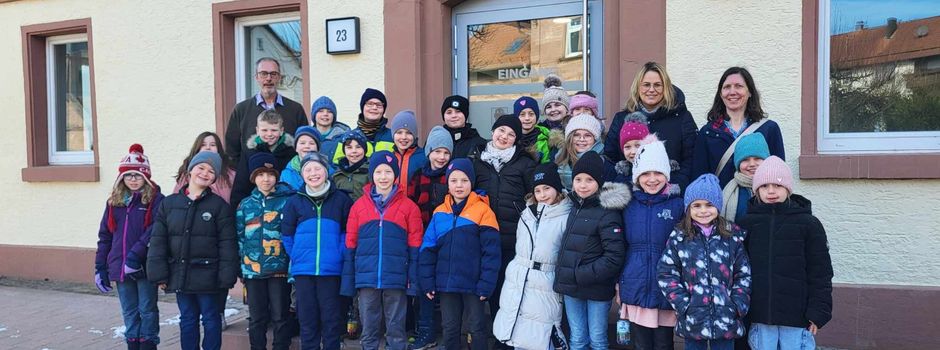 Besuch der Drittklässler bei Bürgermeister Jens Wittmann