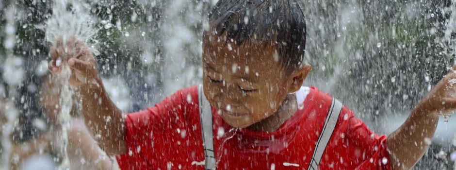 Kot im Wasser: Mainzer Wasserspielplatz muss schließen