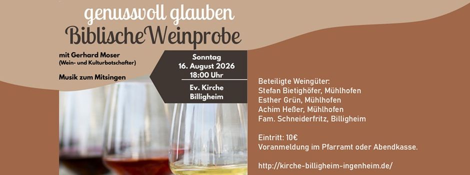 Biblische Weinprobe