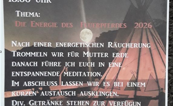 Vollmond-Trommeln im Tipi am 02.04.2026, 18:00 Uhr 