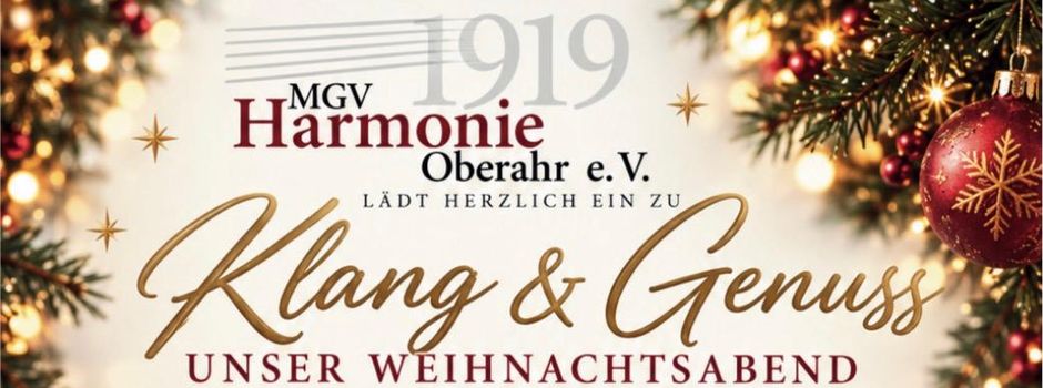 Klang & Genuss - Der MGV lädt ein zum Weihnachtsabend