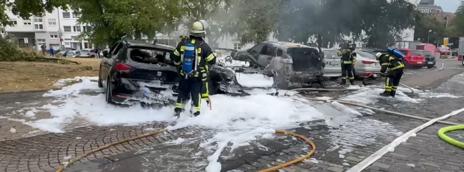 Mehrere Autos in Koblenzer Innenstadt ausgebrannt