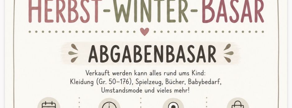 Herbst-Winter-Basar in Bischheim: „alles rund ums Kind“