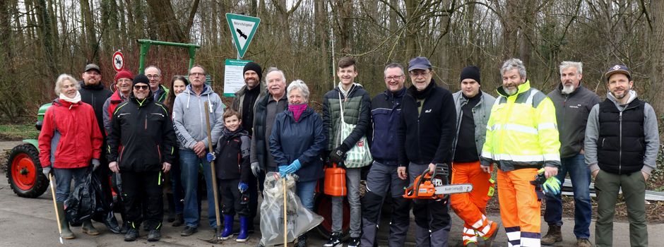 Traditionelle Unrat-Entfernung in den Siegauen