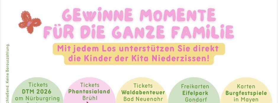 Tombola des Fördervereins der Kita Arche Noah e.V. auf dem Pfarrfest in Niederzissen am 14. Juni 2026