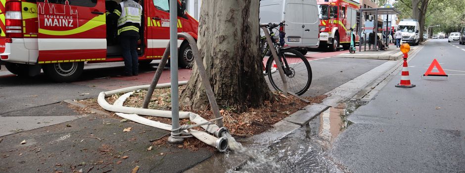Sturzregen flutet Keller in der Mainzer Neustadt
