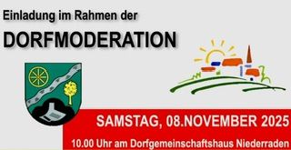 Einladung zur Ortsbegehung Niederraden im Rahmen der Dorfmoderation