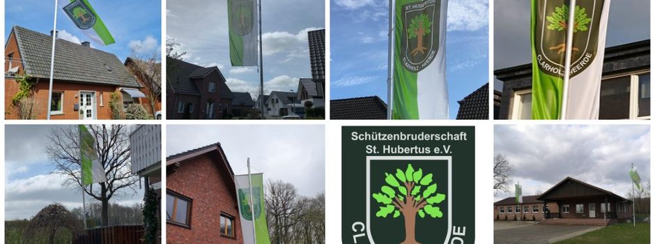 Hubertusschützen hissten über Ostern ihre Flaggen