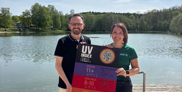 UV-Index-Tafeln für den Wemdinger Waldsee