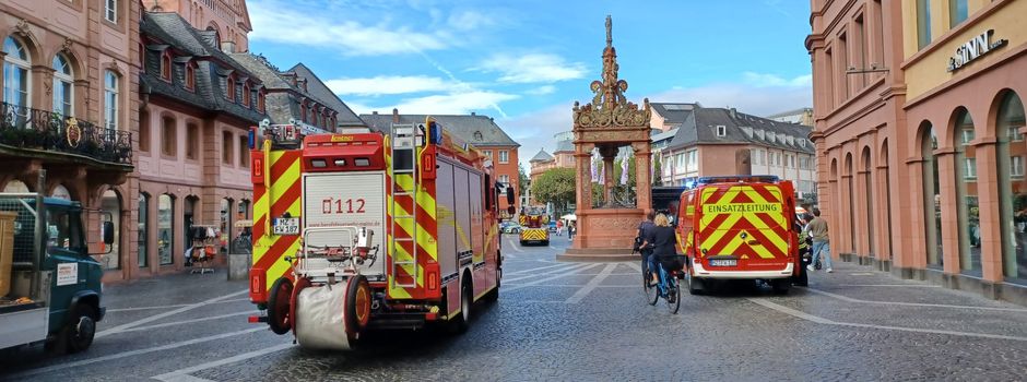 Feuerwehreinsatz in Mainzer Altstadt