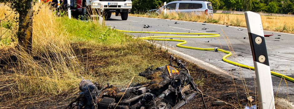 Groß-Gerau: Motorradfahrer stirbt bei Frontalzusammenstoß auf Kreisstraße