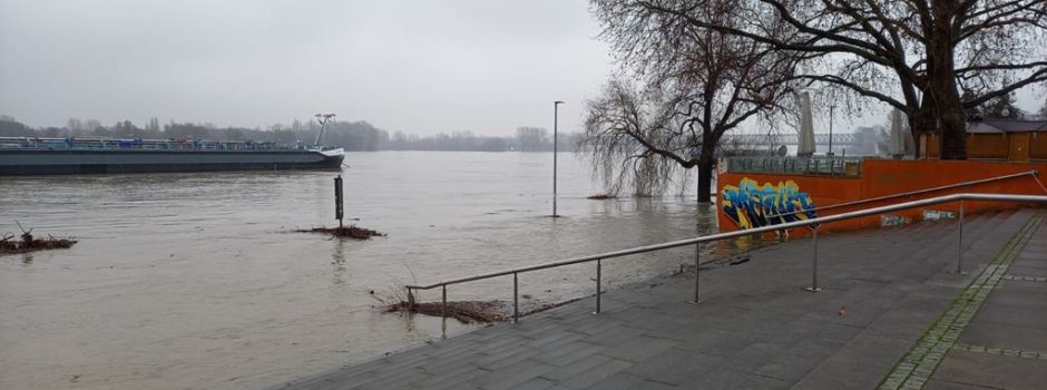Rhein: Hochwassermeldestufe 2 in Rheinhessen erreicht