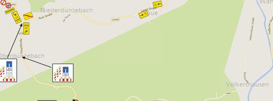 Vollsperrung durch den Schlierbach