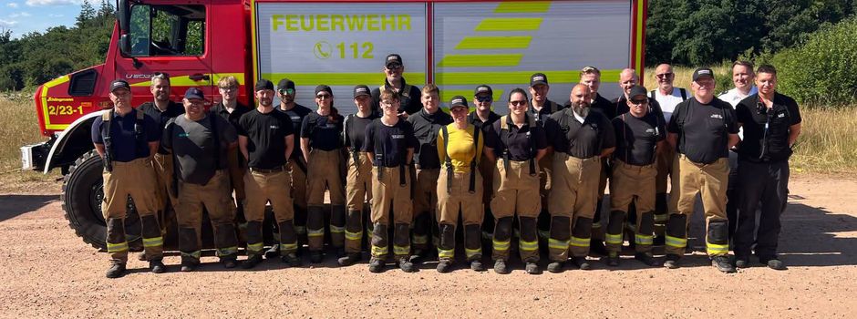 Feuerwehr löscht Waldbrand bei Traisen