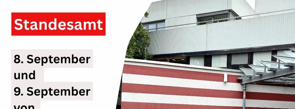 Eingeschränkte Öffnungszeiten des Standesamts