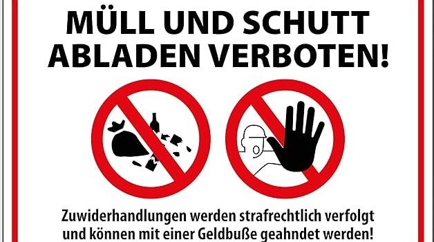 Widerrechtliche Müllbeseitigung