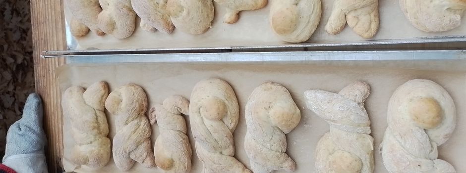 Waldkindergarten Nottensdorf zum Osterhasenbacken im Fischerhof