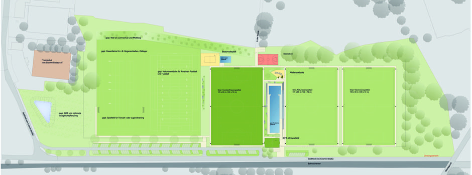 Moderner Sportpark für alle Vereine