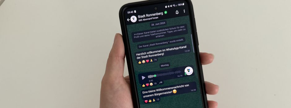Stadt Ronnenberg startet offiziellen WhatsApp-Kanal