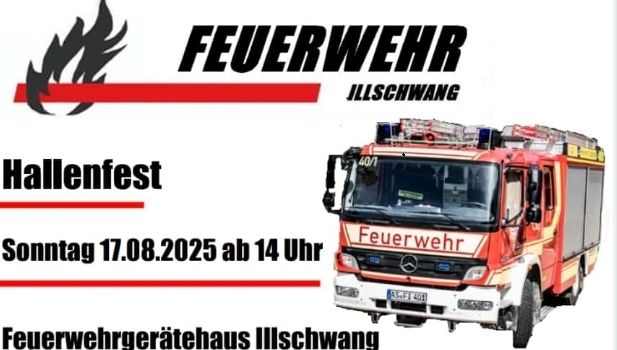 Hallenfest der Feuerwehr Illschwang am 17.08.2025 ab 14 Uhr