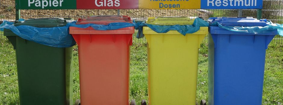 Entleerung der Tonnen mit Restmüll