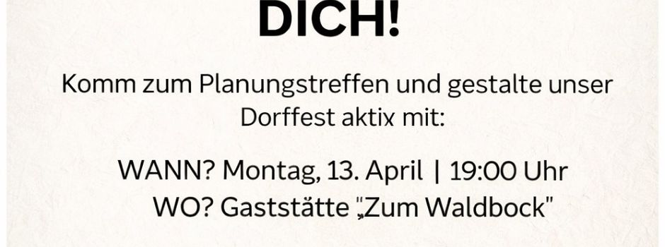 Planungstreffen für das Dorffest 2026