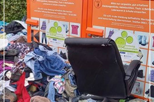 Abfischen der Altkleidercontainer im Kreis