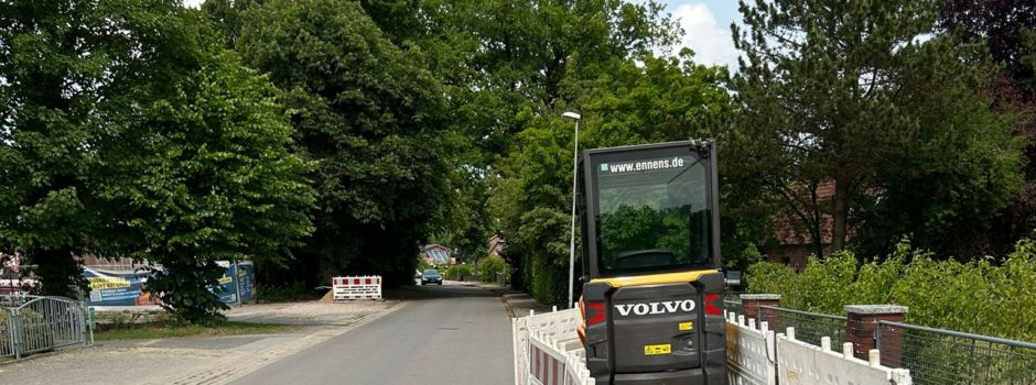 Bauarbeiten für den Glasfaserausbau