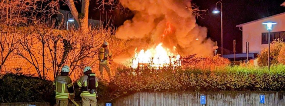 Feuer am Rathaus in Nieder-Olm