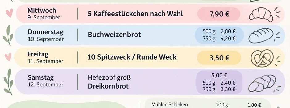 Wochenangebot Bäckerei Dexheimer