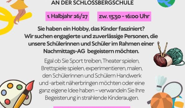 Wer möchte eine AG geben ?  - Zuverlässige und engagierte Personen gesucht!