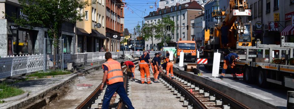 Aktuelles von den Gleisarbeiten in der Ulmer Straße