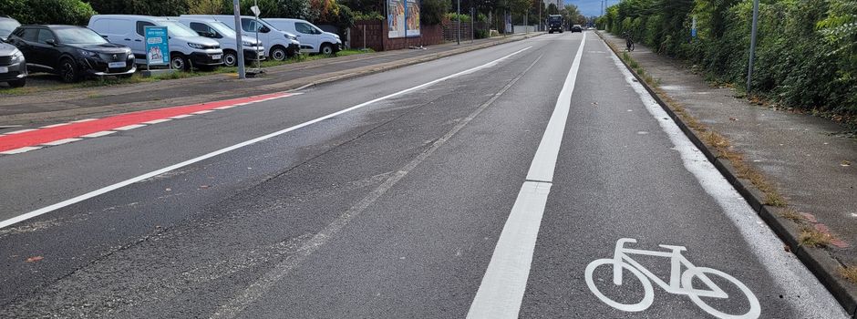 Warum es in einer wichtigen Wormser Straße jetzt eine neue Radspur gibt