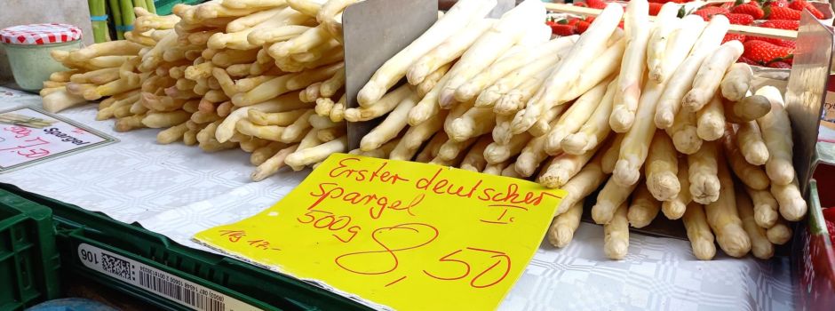 Mainzer Spargel dieses Jahr schon im März auf dem Markt