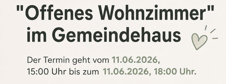 Erinnerung: "Offenes Wohnzimmer"
