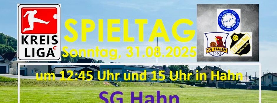 Fußball-Herren: Nächster Doppelspieltag am Sonntag, 31. August in Hahn