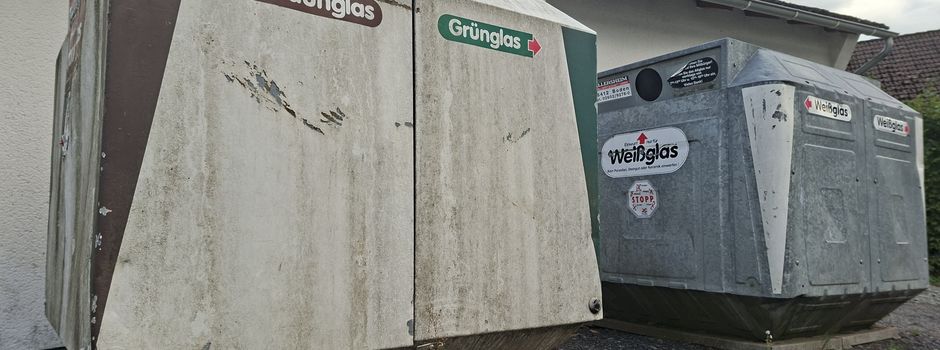 Glascontainer bleiben am Dorfausgang stehen