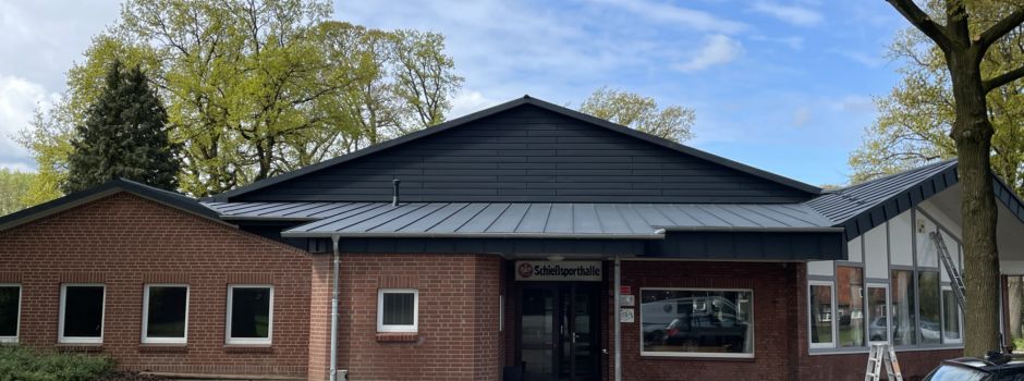Schießsporthalle mit neuem Dach