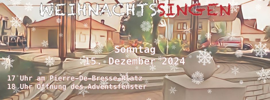 Weihnachtssingen am Pierre-de-Bresse-Platz