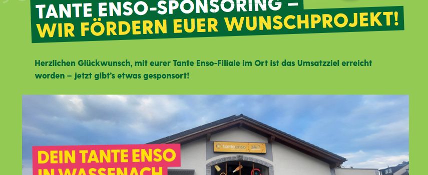 Juchhu! Wassenach erhält Sponsoring!