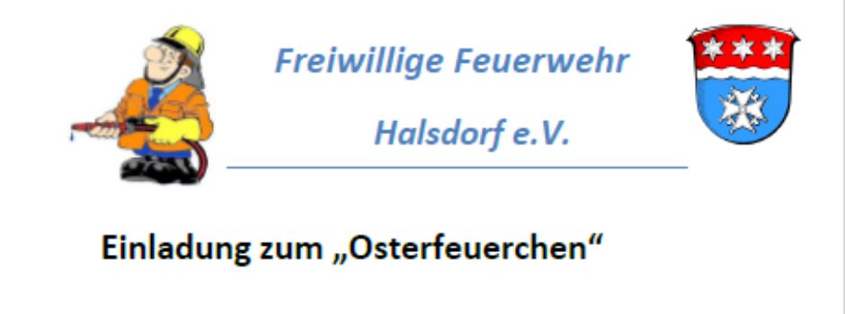 Osterfeuerchen in Halsdorf an Ostersamstag 