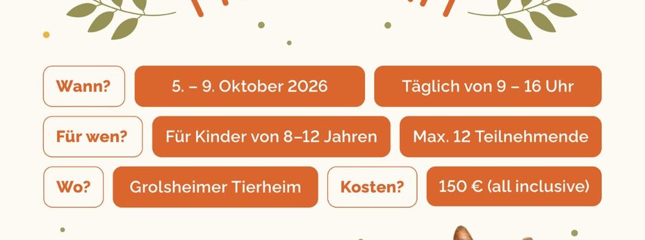 Herbstferienprogramm im Tierheim!