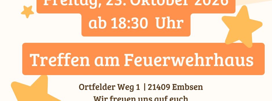 Laternenumzug in Embsen am 23.10.2026 ab 18:30 Uhr