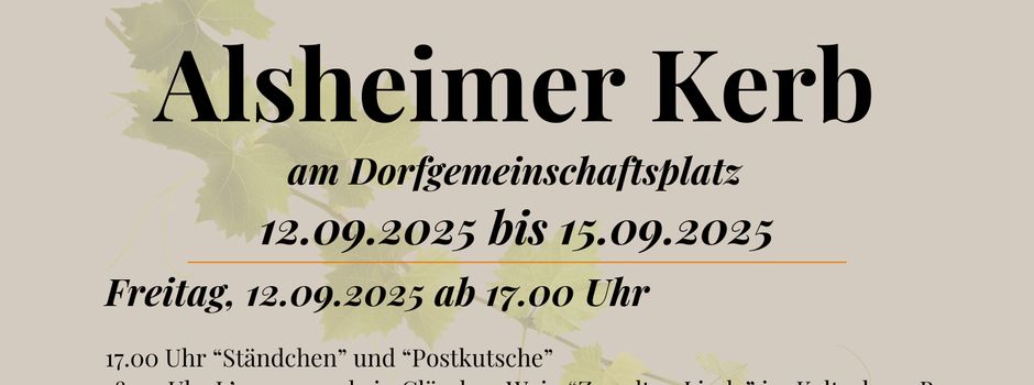 Programm der Alsheimer Kerb