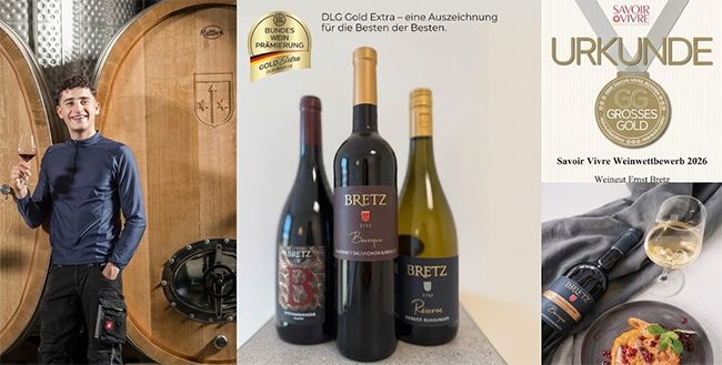 Auszeichnungen für das Weingut Ernst Bretz in Bechtolsheim