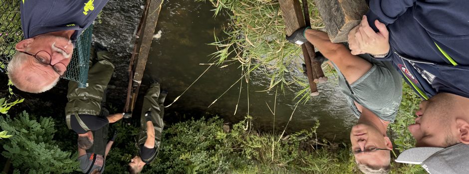 Wipper anstauen für das Badewannenrennen